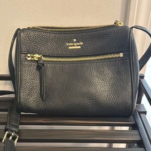 Kate Spade Black Crossbody Bag with Gold Hardware